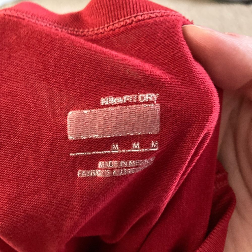 Mens Red Nike FitDry Athletic Tank Top - Picture 3 of 3
